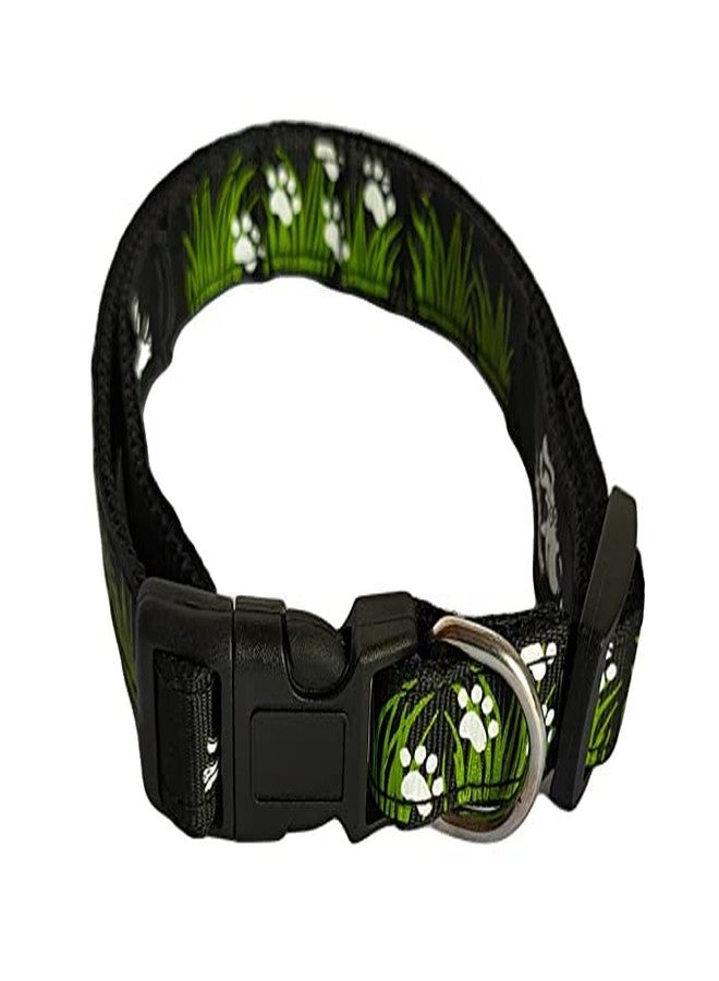 Pups&Pets طقم طوق ومقود مطبوع عليه شعار Pups&Pets للحيوانات الأليفة مقاس 15 مم - طوق نايلون قابل للتعديل مع جرس للكلاب الصغيرة والمتوسطة، طقم طوق ومقود للجراء والكلاب والقطط (أسود) - Image 3